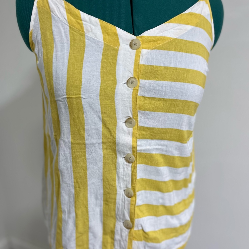 Joules Yellow and White Striped Camisole